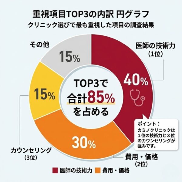 TOP3項目の円グラフ