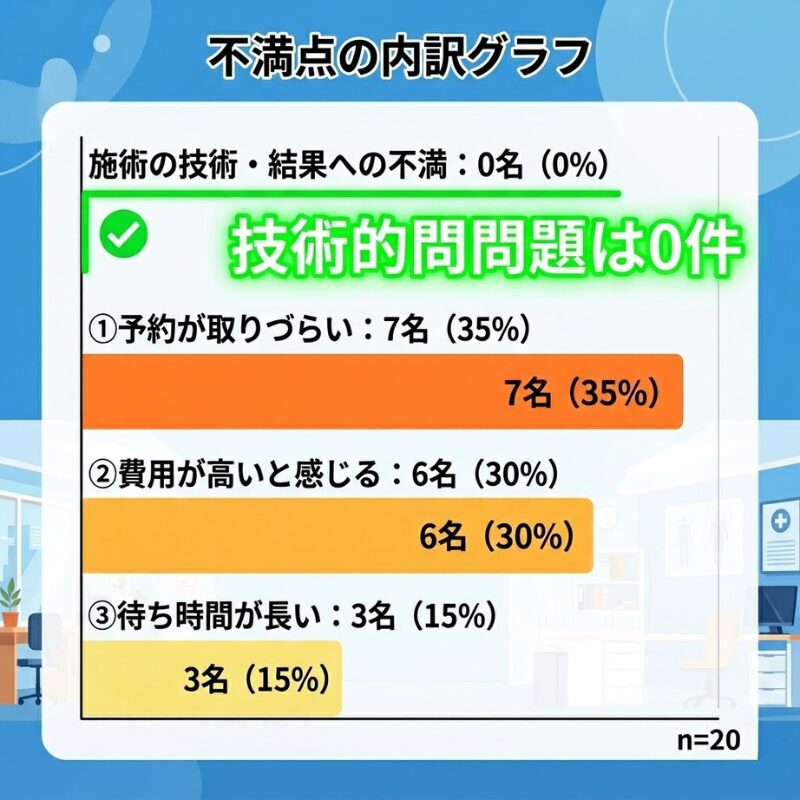 カミノクリニック不満点内訳グラフ
